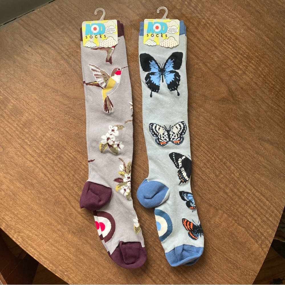 2 Pair Animal Theme Knee Hi - NWT